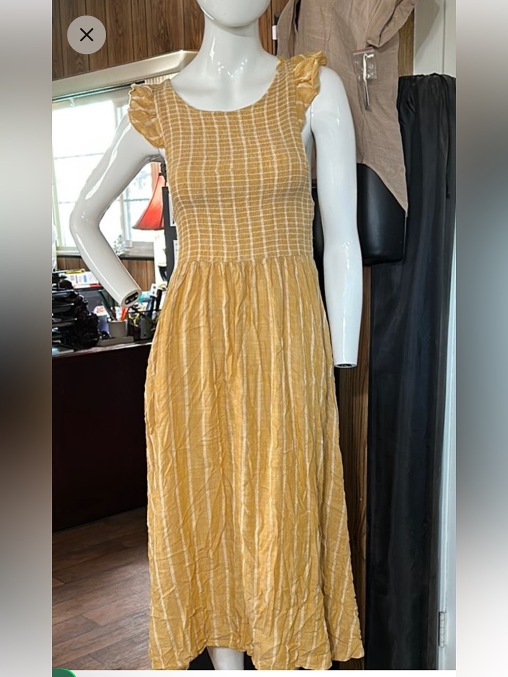 Free People Mustard Textured Top